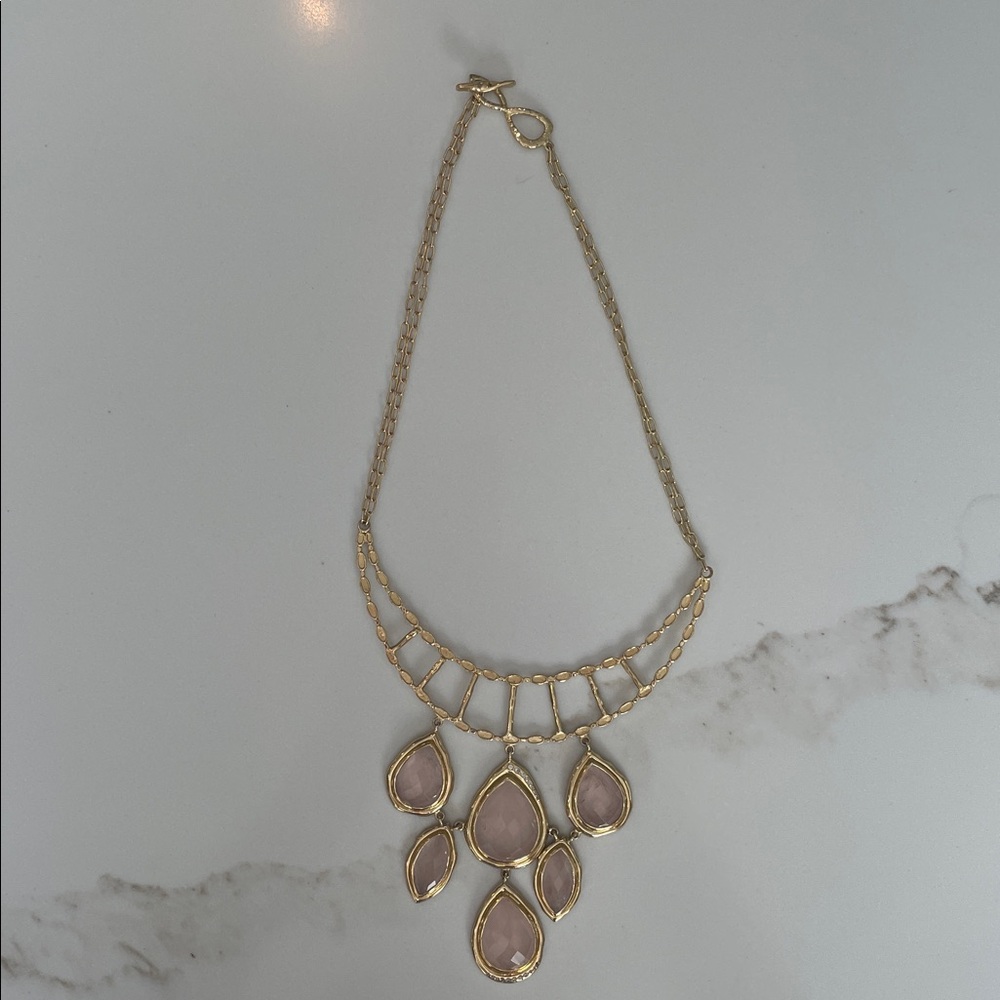 Vintage Melinda Maria rose quartz necklace - Picture 8 of 9